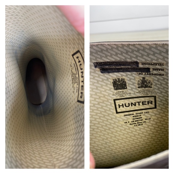 HUNTER ORIGINAL GLOSS TALL BOOT in Seep - Picture 9 of 13